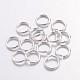 Silver Color Plated Brass Round Jump Ring Jewelry Findings Accessories(X-JRC7MM-S)-1