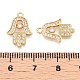 Brass Micro Pave Clear Cubic Zirconia Pendants(KK-T073-21G)-3