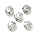 304 Stainless Steel Beads, Shell Shape, Stainless Steel Color, 7x7x4mm, Hole: 1mm(X-STAS-D204-48P)