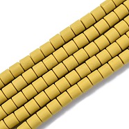 Handmade Polymer Clay Bead Strands, Column, Dark Khaki, 6.5x6mm, Hole: 1.2mm, about 61pcs/strand, 15.75 inch(40cm)(CLAY-ZX006-01-113)