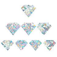 Rainbow Prism Paster, Window Sticker Decorations, Diamond Shape, Colorful, 12x10cm, 15x12.5cm, 8pcs/set(DIY-WH0203-85)