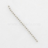 304 Stainless Steel Ball Chains, with Spool, Faceted, Stainless Steel Color, 1.2mm(CHS-A002B-F1.2mm)