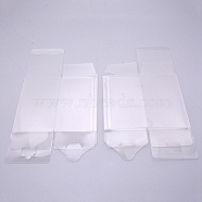 Transparent PVC Box, Candy Treat Gift Box, for Wedding Party Baby Shower Packing Box, Rectangle, Clear, 7x7x12cm(CON-WH0081-08)