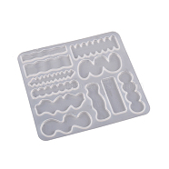 DIY Silicone Irregular Cabochon Molds, Resin Casting Molds, for UV Resin, Epoxy Resin Hair Accessories Making, White, 130x136x3mm(X-SIMO-PW0013-07B)