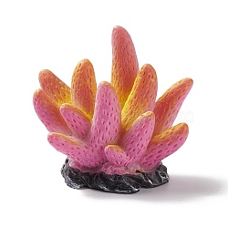 Resin Imitation Coral Ornaments, Artificial Coral for Aquarium Scenery Fish Tank Decoration, Hot Pink, 39x40x23mm(DJEW-G026-07B)