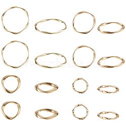 Alloy Linking Rings, For Earrings Making, Ring, Golden, 32x31x3mm, 43x39x3mm, 17x16x2mm, 21x20.5x3mm, 32pcs/set(PALLOY-PH0005-83)