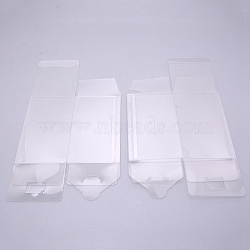 Transparent PVC Box, Candy Treat Gift Box, for Wedding Party Baby Shower Packing Box, Rectangle, Clear, 7x7x12cm(CON-WH0081-08)