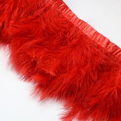 Fashion Feather Cloth Strand Costume Accessories, Red, 120~190x28~56mm, about 2m/bag(FIND-Q040-06G)