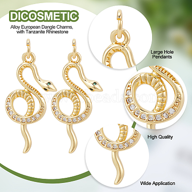 DICOSMETIC Brass Micro Pave Clear & Green Cubic Zirconia Pendants(FIND-DC0001-63)-4