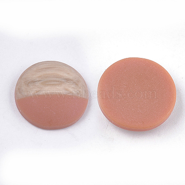 12mm DarkSalmon Half Round Resin Cabochons