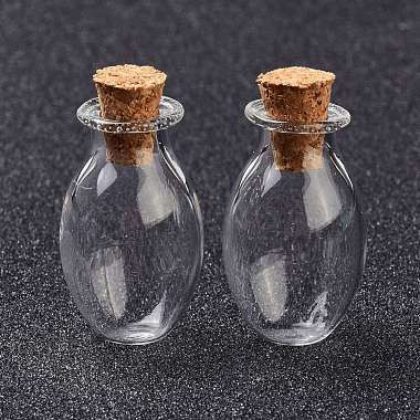Овальные стеклянные пробковые бутылки орнамент(AJEW-O032-03I)-2