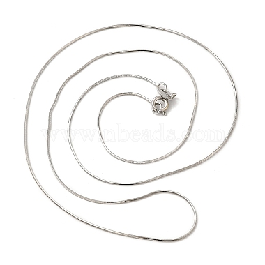 Rhodium Plated Sterling Silver Snake Chain Necklaces(X-NJEW-M153-15A-20)-2