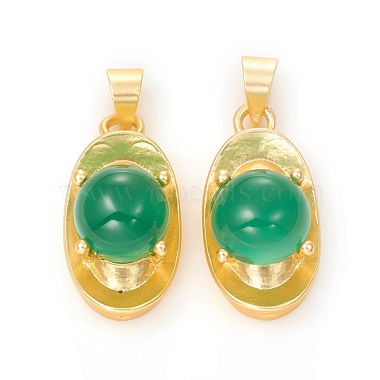Golden Green Others Natural Agate Pendants