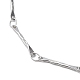 304 Stainless Steel Bar Link Chain Necklaces(NJEW-K249-16P)-2