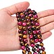 Natural Rose Tiger Eye(Dyed & Heated) and Yellow Tiger Eye(Dyed & Heated) Beads Strands(X-G-G101-8mm-1)-4