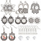 Kit de fabrication de boucles d'oreilles en forme de dôme vierge Sunnyclue DIY(DIY-SC0021-60)-1