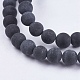 Природные пряди черный камень шарик(X-G-R193-01-6mm)-3