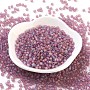 MGB Matsuno Glass Beads, Japanese Seed Beads, 8/0 Transparent Frosted AB Colours Glass Round Hole Seed Beads, Colours Rainbow, Thistle, 3x2mm, Hole: 1mm, about 14000pcs/bag, 450g/bag