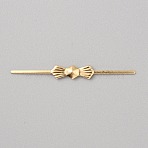 Alloy Bowknot Buckles, for DIY Chandelier Crystal Replacement Icicle Part, Golden, 45x5x1.5mm(FIND-WH0148-135G)