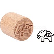 Wood Wax Seal Stamp, Animal Pattern, 35mm(AJEW-WH0122-001)