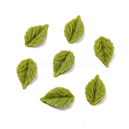 Leaf Opaque Resin Cabochons, Olive Drab, 8x4.5x1mm(FIND-L019-04A)