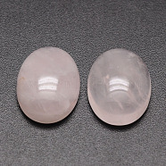 Oval Natural Rose Quartz Cabochons, 30x22x7mm(X-G-K020-30x22mm-07)