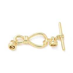 Brass Toggle Clasps, Knot, Golden, 45x23x6mm(KK-Z083-09G)