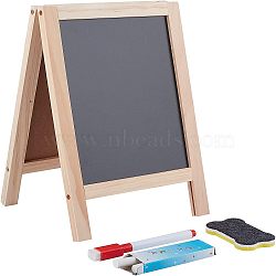 Folding Wooden Easel Sketchpad Settings, Kids Learning Education Toys, Square, Black, 30x19x2.6cm(DIY-WH0199-32)