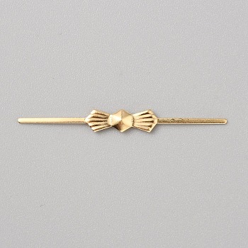 Alloy Bowknot Buckles, for DIY Chandelier Crystal Replacement Icicle Part, Golden, 45x5x1.5mm
