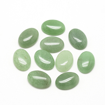 Natural Green Aventurine Cabochons, Oval, 10x8x4~5mm
