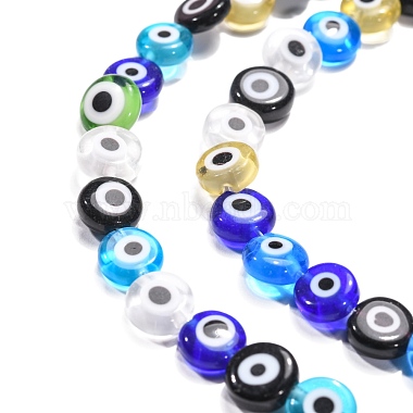 Chapelets de perles rondes de chalumeau manuelles de mauvais œil(X-LAMP-L058-8mm-M)-3