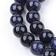 Synthetic Blue Goldstone Beads Strands(G-Q462-4mm-28)-1