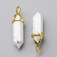 Natural Howlite Double Terminated Pointed Pendants(X-G-G902-B21)-3
