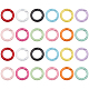 Elite 24Pcs 12 Colors Zinc Alloy Spring Gate Rings(FIND-PH0017-35)-1