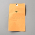 Kraft Paper Clasp Envelopes for Storing, Mailing, Rectangle, Orange, 216x128x0.3mm, Hole: 9mm(AJEW-WH20130-49B)