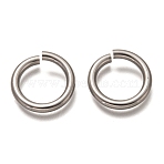 Non-Tarnish 304 Stainless Steel Open Jump Rings, Saw Cut Round, Stainless Steel Color, 20x3mm, 9 Gauge, Inner Diameter: 14mm(STAS-H136-06B-P)