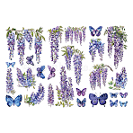 3 Sheets 3 Styles PVC Waterproof Decorative Stickers, Self Adhesive Decals for Furniture Decoration, Butterfly, 300x150mm, 1 sheet/style(DIY-WH0404-066)