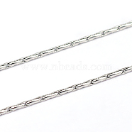 304 Stainless Steel Cardano Chains, Soldered, Stainless Steel Color, 1.2mm(CHS-L001-172)