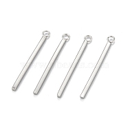 304 Stainless Steel Pendants, Cuboid, Stainless Steel Color, 28x3x1.5mm, Hole: 1.8mm(STAS-Z034-17B-P)