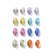 Transparent Acrylic Beads, Oval, Mixed Color, 9.5x6mm, Hole: 1.5mm, about 2000pcs/500g(MACR-S373-134-B)