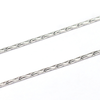 304 Stainless Steel Cardano Chains, Soldered, Stainless Steel Color, 1.2mm