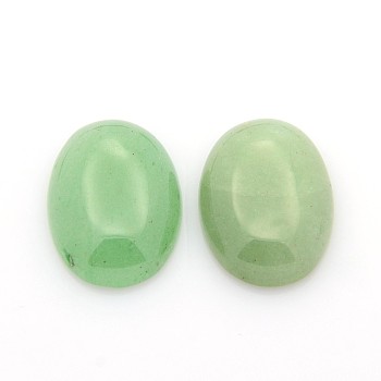 Natural Green Aventurine Cabochons, Oval, 25x18x5~7mm