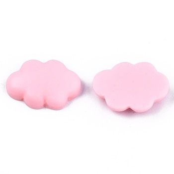 Resin Cabochons, Cloud, Hot Pink, 25x17x5.5mm