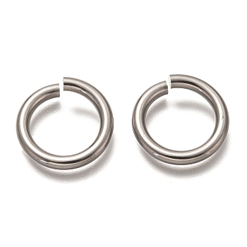 Non-Tarnish 304 Stainless Steel Open Jump Rings, Saw Cut Round, Stainless Steel Color, 20x3mm, 9 Gauge, Inner Diameter: 14mm