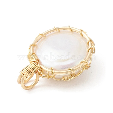 Natural Baroque Pearl Keshi Pearl Pendants(PALLOY-JF02136)-3