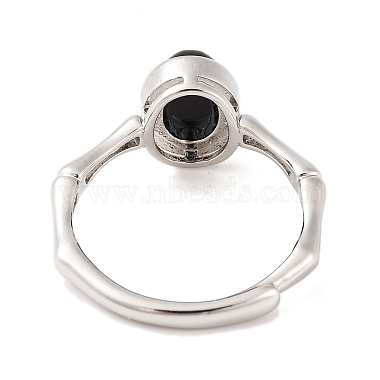 ovale verstellbare Ringe aus natürlichem schwarzem Onyx(RJEW-Q817-04P-10)-3