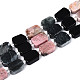 Natural Rhodonite & Eagle Eye & Obsidian Beads Strands(G-N358-02A-03)-2