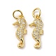 Rack Plating Brass Micro Pave Cubic Zirconia Pendants(KK-P241-22G)-1