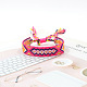 Polyester Braided Rhombus Pattern Cord Bracelet(FIND-PW0013-004A-01)-1