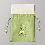 Rectangle Cloth Packing Pouches, Drawstring Bags, Yellow Green, 16x10x0.1cm(ABAG-WH0038-64C)